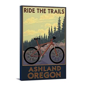 Ashland, Oregon, Ride the Trails (24×36 Gallery Wrapped Stretched Canvas)