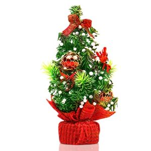 10” Small Christmas Tree with Multicolored Lights Mini Artificial Christmas Tree, Xmas Holiday Decor for Tabletop, Home Room Party Wedding Festival Craft Decoration Christmas/Thanksgiving Gift