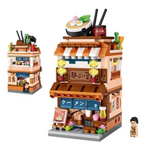 ELAICREE Japanese Street View Shop Bricks, Mini DIY Building Blocks Model MOC Construction Toy (Ramen Shop)