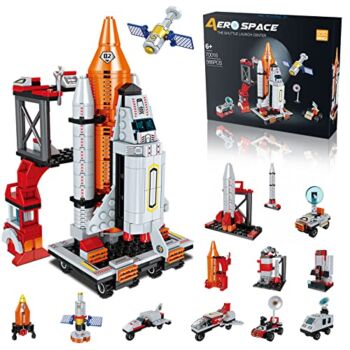 Space Exploration Shuttle Toys for 6 7 8 9 10 11 12 Year Old Boys 12-in-1 STEM Aerospace Building Kit Toy with Heavy Transport Rocket and Launcher Best Gifts for 6-12 Year Old Boys (566 PCS) | The Storepaperoomates Retail Market - Fast Affordable Shopping