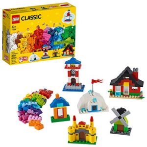 LEGO Classic Bricks and Houses 11008 Kids’ Building Toy Starter Set with Fun Builds to Stimulate Young Minds (270 Pieces)