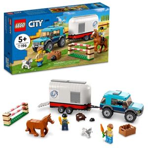 LEGO City Great Vehicles Horse Transporter 60327 Building Toy Set for Kids, Boys, and Girls Ages 5+ (196 Pieces)