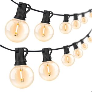 Afirst LED Outdoor String Lights 50FT with 52 Bulbs Shatterproof Weatherproof Globe String Lights for Patio Backyard Garden Party Lighting