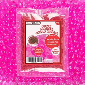 Super Z Outlet 40,000 Pieces Vase Filler Beads Gems Water Gel Beads Growing Crystal Pearls Wedding Centerpiece Decoration (Pink)