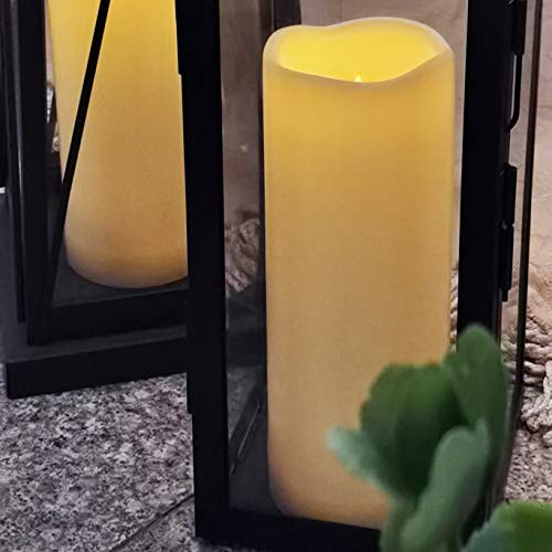 Outdoor Waterproof Flameless LED Pillar Candle with Timer Battery Operated Plastic Large Decorative Electric Candle Light for Halloween Christmas Xmas Wedding Party Centerpiece Decorations 3″x8″ | The Storepaperoomates Retail Market - Fast Affordable Shopping