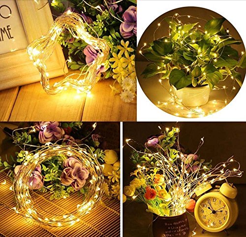ErChen Adapter Powered Led Starry String Lights, 100FT 30M 300 Led Plug in Dimmable Remote Control Silver Copper Wire Fairy Lights for Wedding Christmas Party Home Decor (Warm White) | The Storepaperoomates Retail Market - Fast Affordable Shopping