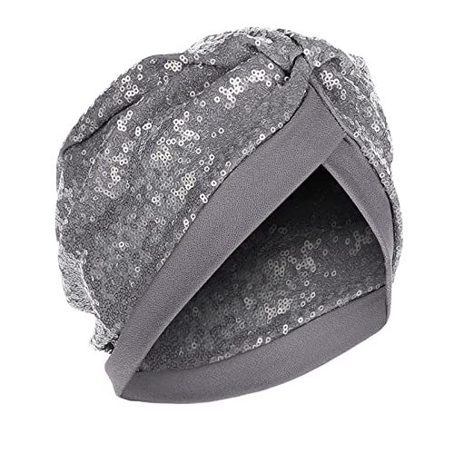 HGps8w Women Sparkly Sequins Turban Hat Cancer Chemo Beanie Cap Headscarf Twist Knot Islamic Muslim Hijab Head Wraps | The Storepaperoomates Retail Market - Fast Affordable Shopping
