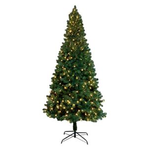 Seasonal Expressions 7.5 Ft. Premium Spruce Artificial Holiday Christmas Tree for Home – Easy Assembly – Prelit with 400 ct. LED Lights, White Lights (904936)