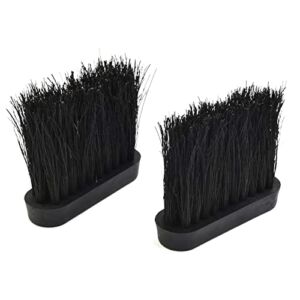 HEIFIQOING 2Pcs Hearth Brush Oblong Replacement Spare Head Refill Companion Sets for Fireplace Fire Pit, Wood Burning Stove