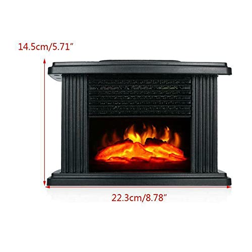 Omosiroi Mini Safety Electric Fireplace 3D Flame Stove Heater Free Stand Fireplace Indoor Space Heater with Electric Stove, Black | The Storepaperoomates Retail Market - Fast Affordable Shopping