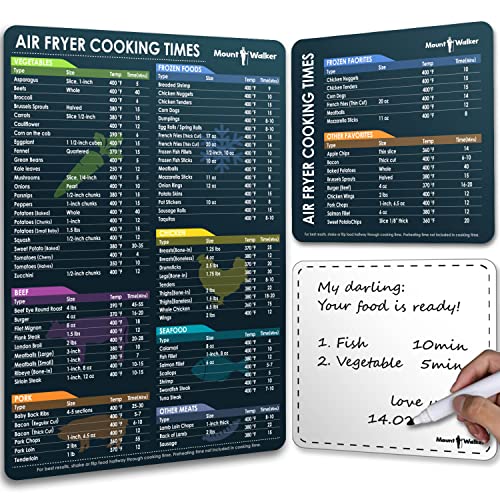 Air Fryer Magnetic Cheat Sheet Set (1 Set of 3 Pcs) – Air Fryer Accessories Recipe Cards, Air Fryer Cookbook Baking Supplies, Kitchen Accessories with Dry Erase Fridge Whiteboard Magnetic, Black | The Storepaperoomates Retail Market - Fast Affordable Shopping