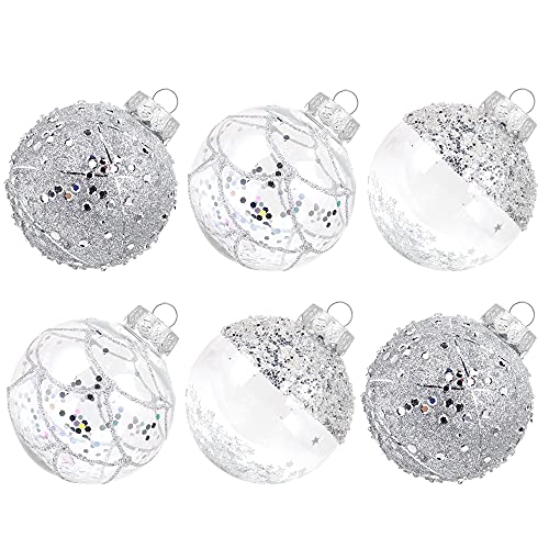 ISULIFE Christmas Ball Ornaments 80mm/3.15″ Shatterproof Clear Large Plastic Christmas Tree Decoration, Delicate Hanging Ornaments for Xmas Party, Wedding, Holiday and Home Décor(6ct,Silver) | The Storepaperoomates Retail Market - Fast Affordable Shopping