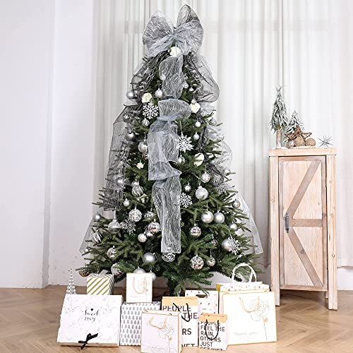 ISULIFE Christmas Ball Ornaments 80mm/3.15″ Shatterproof Clear Large Plastic Christmas Tree Decoration, Delicate Hanging Ornaments for Xmas Party, Wedding, Holiday and Home Décor(6ct,Silver) | The Storepaperoomates Retail Market - Fast Affordable Shopping