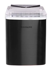 Frigidaire EFIC123-SSBLACK Compact Countertop Ice Maker, 26lbs of Ice per day, Black Stainless