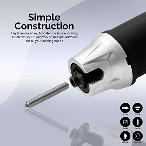 Neiko 10576A Handheld Electric Engraver, 120 Volts | Tungsten Carbide Tip | Letter and Number Templates Included | The Storepaperoomates Retail Market - Fast Affordable Shopping