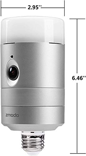 Zmodo Torch 360 Smart Home Garden Door Light Wireless Camera, Outdoor Wide Angle, Motion Alert, Silver, without Infrared Night Vision | The Storepaperoomates Retail Market - Fast Affordable Shopping