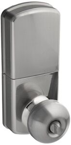 MiLocks WKK-02SN Digital Door Knob Lock with Keyless Entry via Remote Control for Interior Doors, Satin Nickel