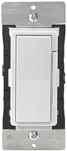 Leviton D26HD-1BW Decora Smart Wi-Fi, No Hub Required (2nd Gen) 600W Dimmer Switch, 1-PACK, White