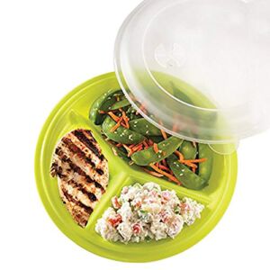 Portion Control Lunch Travel Plate (Assorted Colors) (Set of 3)