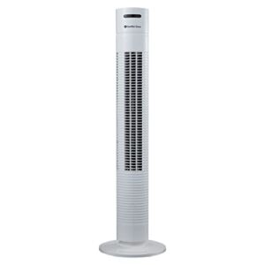 Comfort Zone CZTF320WT 31” 3-Speed Oscillating Tower Fan with Convenient Top-Mounted Controls, Perfect for Office, Desk or Dorm Room, White