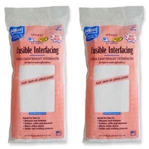 Pellon 15 inches x 3 yards White Fusible Interfacing, 2 Pack