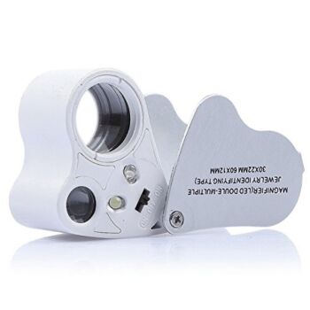 KINGMAS 2 Lens 30x 60x Illuminated Jewelry Eye Loupe Jewelers Magnifier Magnifying with LED Lighting | The Storepaperoomates Retail Market - Fast Affordable Shopping