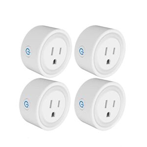 Alexa Smart Plugs, Cunliwaa Mini WiFi Smart Socket Switch Works with Alexa Echo Google Home, No Hub Required, Remote Control Smart Outlet with Timer Function, Only Supports 2.4GHz Network (4 Pack)