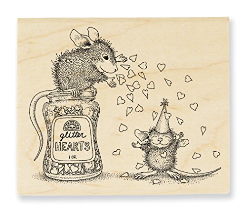 Stampendous House Mouse Wood Rubber Stamp Glitter Hearts | The Storepaperoomates Retail Market - Fast Affordable Shopping
