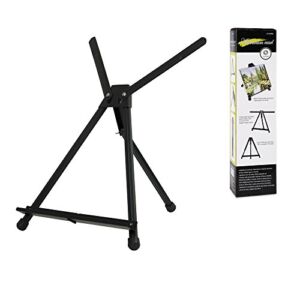 Conda Aluminum Tabletop Easel, Portable Tripod Display Stand Adjustable Height from 15″ to 21″ with Extension Arm Wings, Desktop Display Easel for Canvas, Paintings, Photos, Signs