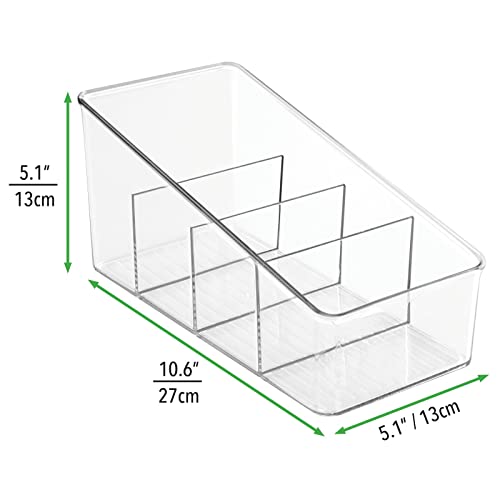 mDesign Large Plastic Food Packet Organizer Caddy for Fridge or Freezer- Storage for Kitchen, Pantry, Cabinet, Countertop – Spice Pouches, Dressing Mixes, Hot Chocolate, Rice, Taco Seasoning – Clear | The Storepaperoomates Retail Market - Fast Affordable Shopping