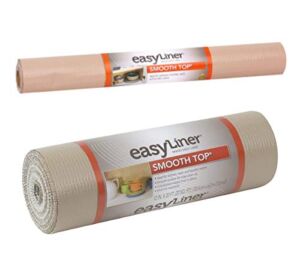 Duck Smooth Top EasyLiner Non-Adhesive Shelf Liner, 20 in x 6 ft + 12 in x 20 ft Rolls, Taupe, 30 Sq Ft