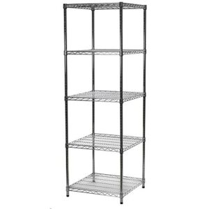 Shelving Inc. 24″ d x 24″ w x 72″ h Chrome Wire Shelving with 5 Shelves
