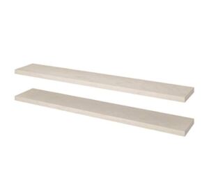 Bestar Universel 12W Set of 72W x 12D Floating Shelves in Natural Yellow Birch