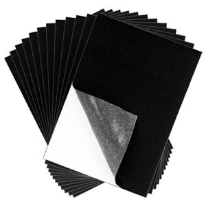 Adhesive Felt Sheet, Shynek 12 Pieces Black Felt Fabric Adhesive Sticky Back Felt Sheets for Art and Craft Making