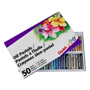 Pentel Oil Pastels 50/Pkg-Assorted Colors
