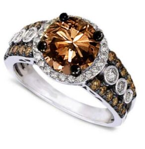 Bella Jewelry Shop Round Cut Chocolate CZ Women Fashion Jewelry Ring J994 (8)