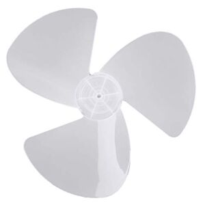 CHICTRY 16 Inch Fan Blade 3 Leaves Plastic White Fan Blade Replacement for Household Standing Pedestal Fan Table Fanner General Accessories White without Fan Nut