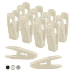 CLOSET ACCESSORIES Velvet Clips, 20 Pack, Durable Non- Breaking Material, Matching Hangers of Our Brand and Your existing Velvet Hanger, Suitable to Hang Many Types of Clothes. (Ivory)