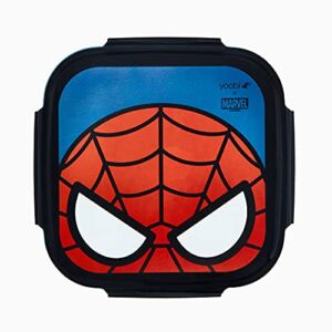 Yoobi x Marvel Spider-Man Bento Box and Ice Pack – 3 Compartment Bento Spiderman Lunch Box, Dishwasher & Microwave Safe Marvel Lunch Container for Kids & Adults, BPA & PVC Free, Leakproof