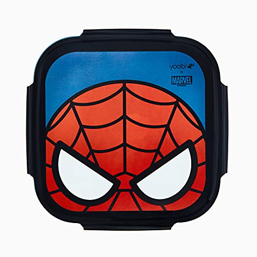 Yoobi x Marvel Spider-Man Bento Box and Ice Pack – 3 Compartment Bento Spiderman Lunch Box, Dishwasher & Microwave Safe Marvel Lunch Container for Kids & Adults, BPA & PVC Free, Leakproof | The Storepaperoomates Retail Market - Fast Affordable Shopping