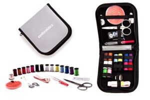 Embroidex Sewing Kit for Home, Travel & Emergencies – Filled Notions Scissor & Thread – Great Gift