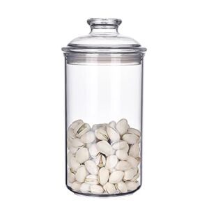 Large Acrylic Storage Jar, Airtight Lid with Silicone Sealing Ring, Perfect Canister Container for Sugar, Tea, Spices, Herbs, Shells, Bath Salt, Christmas Decorative Apothecary Jars | 1000ml / 34oz