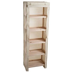 Lavish Home Wood Shelf with Removable Cover