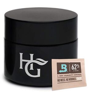 Herb Guard – Quarter Oz Airtight Container & Smell Proof Jar (100ml) Bonus Humidity Pack Keeps Goods Fresh for Months
