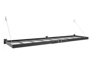NewAge Products Pro Series Black 2 ft. x 8 ft. Wall Mounted Steel Shelf (Set of 2), Garage Overheads, 40414
