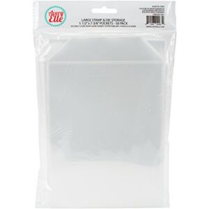 Avery Elle SS-5001 Stamp & Die Storage Pockets 50/Pkg Large 5 ½” x 7 3/8″ , white/clear , Single Pack