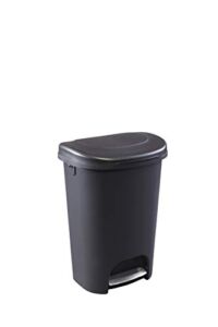 Rubbermaid Classic Step-On Lid Trash Can for Home, Kitchen, and Bathroom Garbage, 13 Gallon, Black