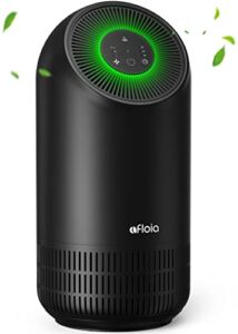 Afloia Air Purifiers for Bedroom – Hepa Air Purifiers for Home Large Room Up to 880 Ft² – H13 True Hepa Filter Air Cleaner for Home Remove 99.99% Pets Hair Odor Dust Smoke Mold Pollen, Fillo Black