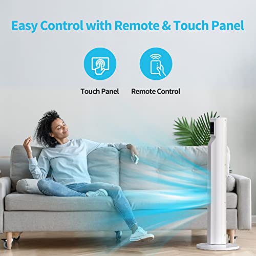 Tower Fan – 36″ Bladeless Tower Fan with Remote, 7.5H Timer Quiet Cooling Fan, Oscillating Fan with 3 Speeds & Modes, LED Display, Portable Standing Floor Fan for Home Bedroom Living Room Office | The Storepaperoomates Retail Market - Fast Affordable Shopping