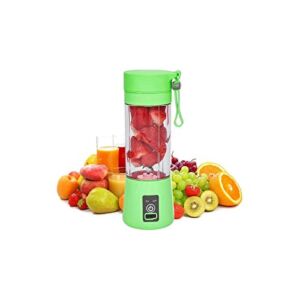 SANSHAAC Portable Blender, 380ml Six 3D Juice cup, Personal Mixer Fruit Rechargeable with USB, Mini Blender for Milk Shakes, Smoothie, Fruit Juice (green)